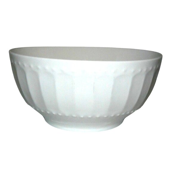 Set Of 4 Gibson White Embossed Ceramic Bowls Dishwasher, Oven & Microwave Safe - Picture 2 of 3